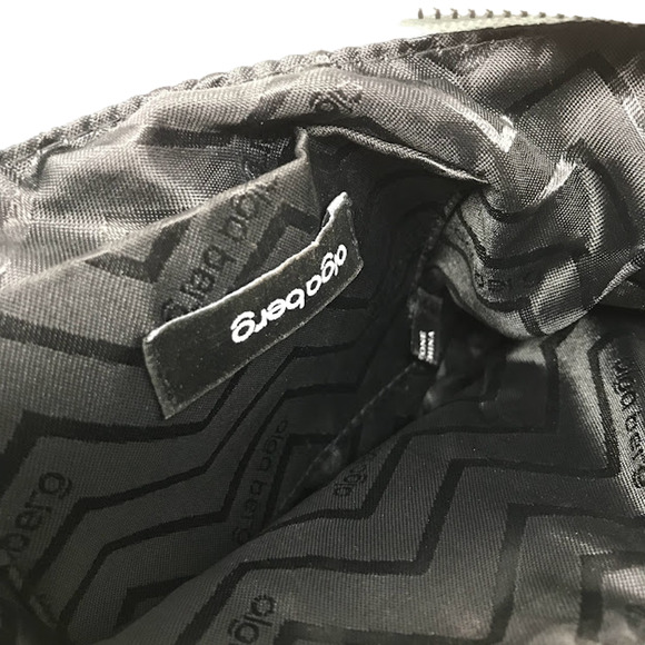 Olga Berg Jessica Soft Crystal Mesh Croissant Bag Knotted Handle Silver - Picture 3 of 7